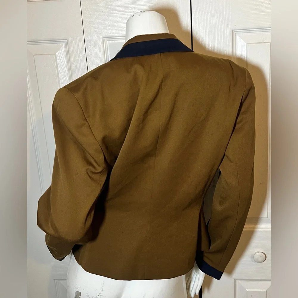 Dior Golden Brown and Blue Double-Breasted Blazer